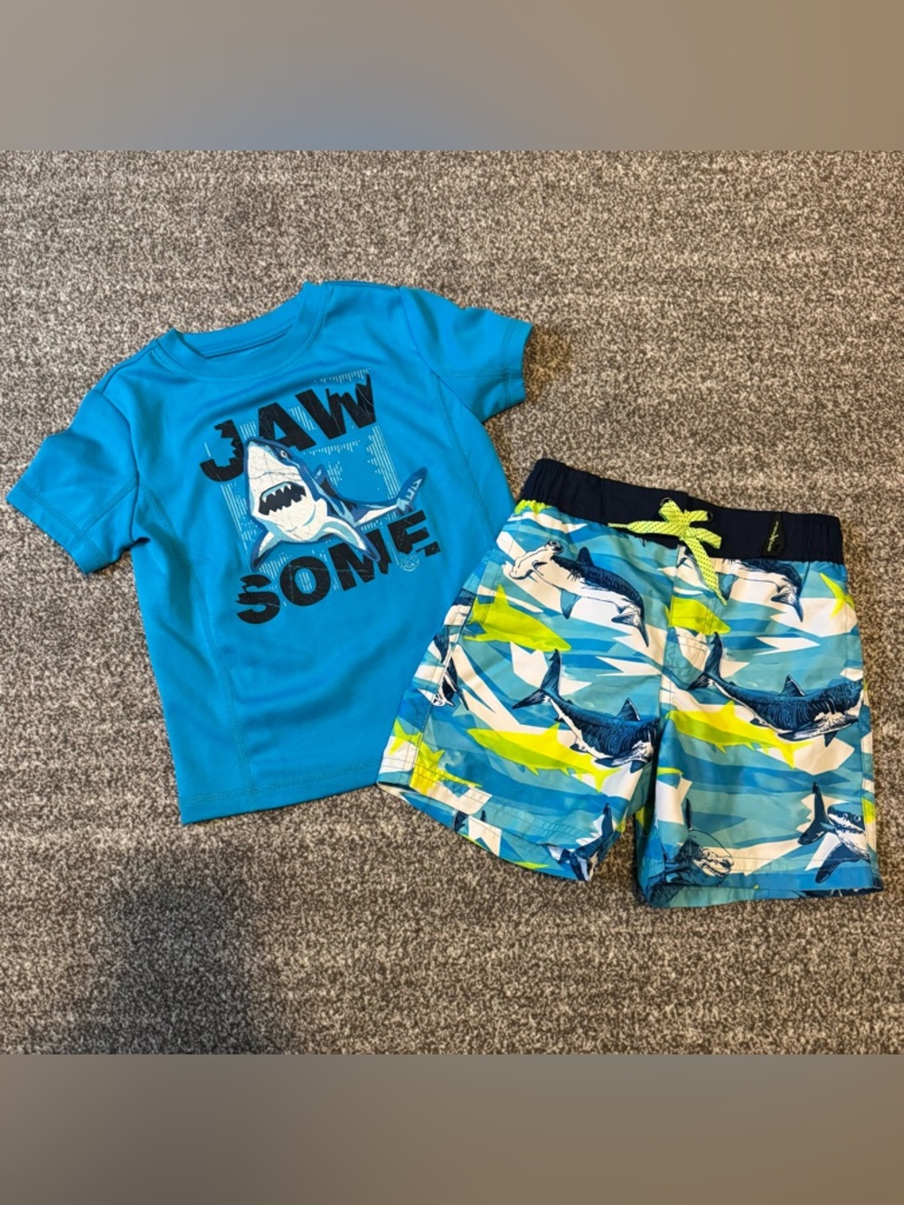 Boys Swim Suit - Rashguard & Swim Trunks